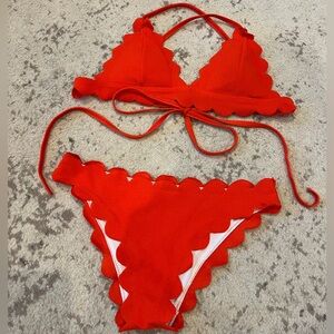 SHEIN Scalloped Suit